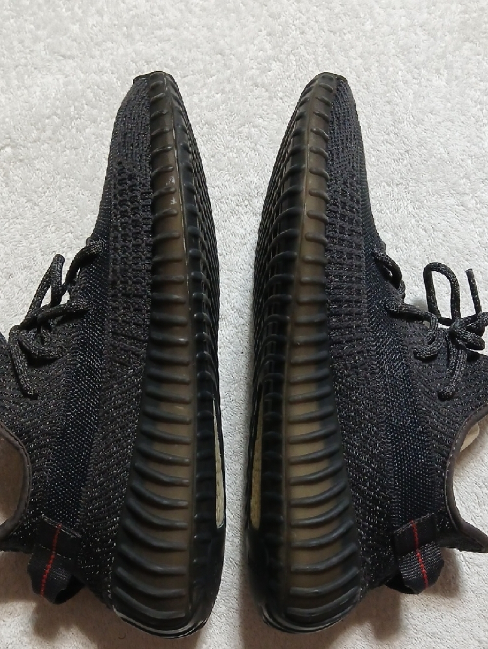 Adidas Yeezy 350 V2 Reflective Black Static Sneakers Size 9.5 Mens - Picture 6 of 10